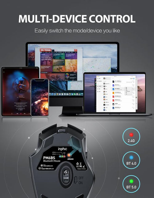 Load image into Gallery viewer, Rechargeable Multi-Device Wireless Bluetooth Mouse
