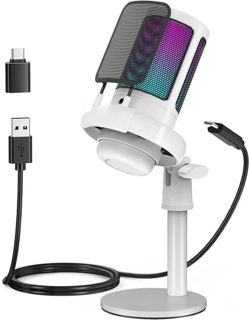 Load image into Gallery viewer, Gaming Microphone, RGB Condenser Mic with Touch Mute &amp; Gain Knob
