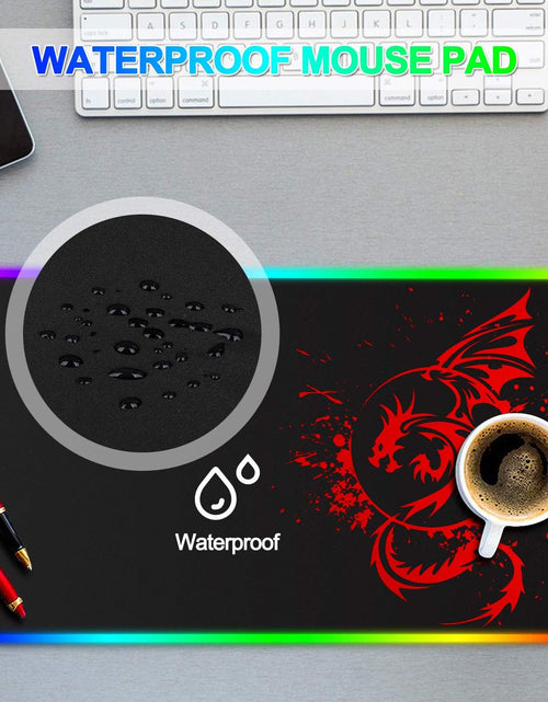 Load image into Gallery viewer, RGB Gaming Mouse Pad Anime Dragon Mousepad
