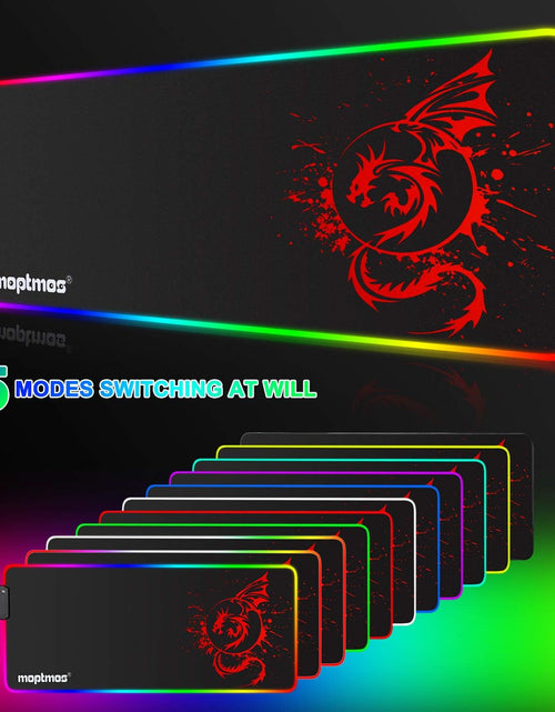 Load image into Gallery viewer, RGB Gaming Mouse Pad Anime Dragon Mousepad
