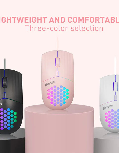 Load image into Gallery viewer, Wired RGB Backlit Honeycomb Shell Gaming Mouse
