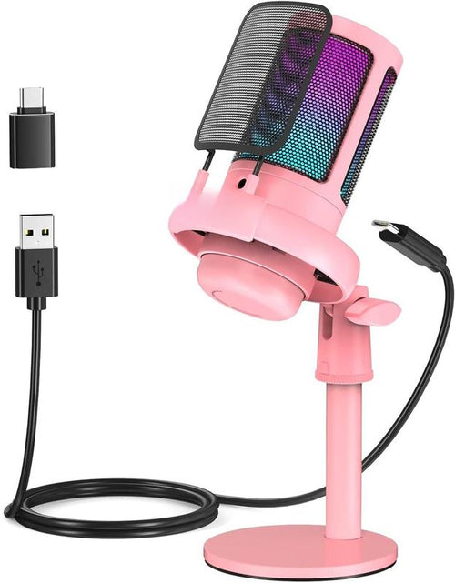 Load image into Gallery viewer, Gaming Microphone, RGB Condenser Mic with Touch Mute &amp; Gain Knob
