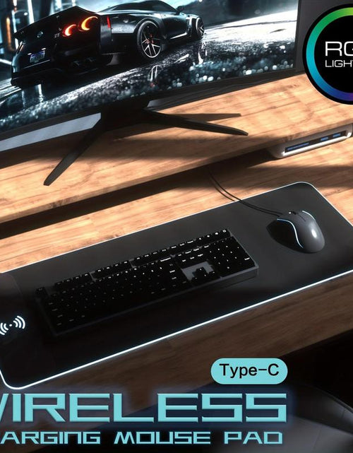 Load image into Gallery viewer, Wireless Charging RGB Gaming Mouse Pad
