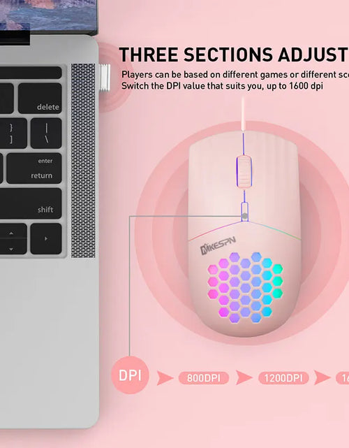Load image into Gallery viewer, Wired RGB Backlit Honeycomb Shell Gaming Mouse
