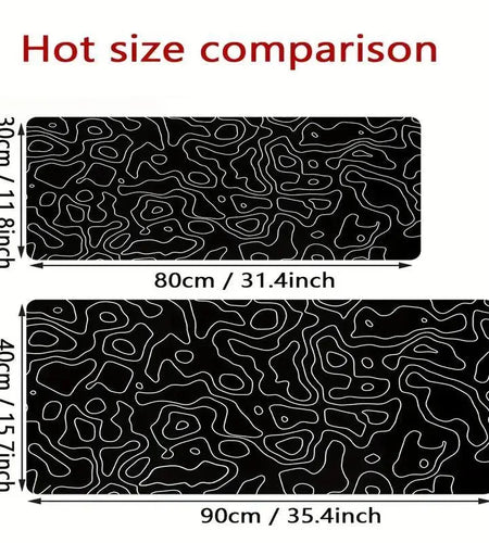 Large Non-Slip Line Pattern Gaming Mouse Mat