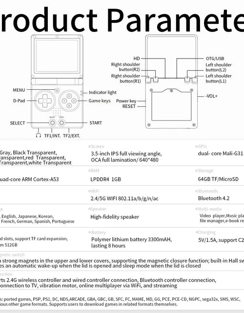 Load image into Gallery viewer, Flip Handheld  3.5 inch Gaming Console
