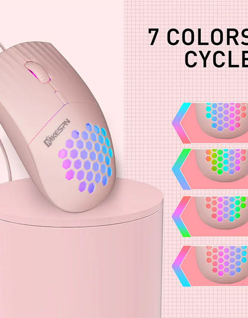 Load image into Gallery viewer, Wired RGB Backlit Honeycomb Shell Gaming Mouse
