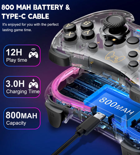 Wireless Switch Pro Controllers with RGB Light