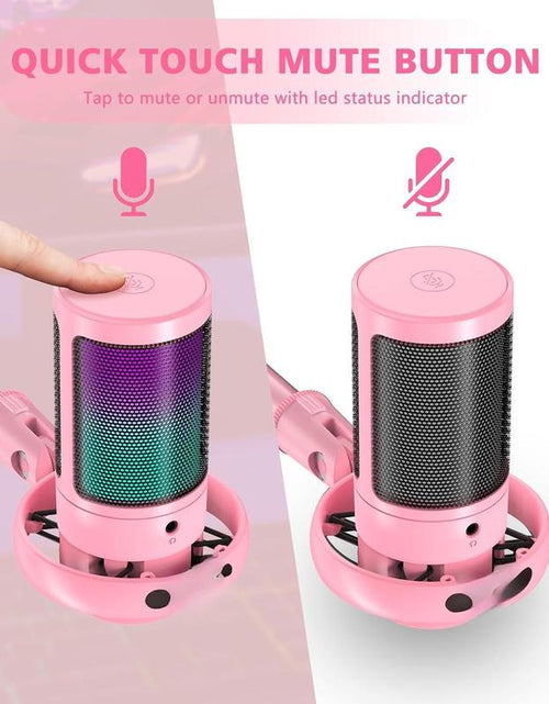 Load image into Gallery viewer, Gaming Microphone, RGB Condenser Mic with Touch Mute &amp; Gain Knob
