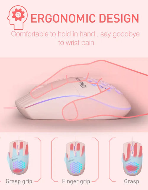 Load image into Gallery viewer, Wired RGB Backlit Honeycomb Shell Gaming Mouse
