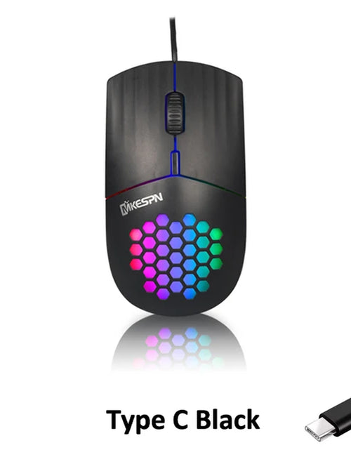 Load image into Gallery viewer, Wired RGB Backlit Honeycomb Shell Gaming Mouse
