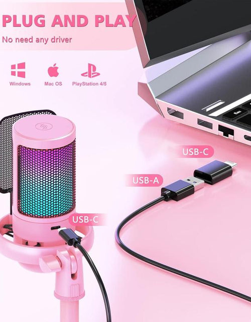Load image into Gallery viewer, Gaming Microphone, RGB Condenser Mic with Touch Mute &amp; Gain Knob
