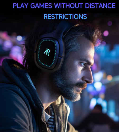 2.4Ghz Wireless Gaming Headset for PS5, Xbox(Wired Connection), PC, Nintendo Switch, Earbud, Christmas Gifts, Fortnite, Headphone, Captain 700, RGB, Lightweight, Bluetooth 5.2, Mic Noise Canceling