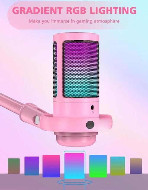 Load image into Gallery viewer, Gaming Microphone, RGB Condenser Mic with Touch Mute &amp; Gain Knob
