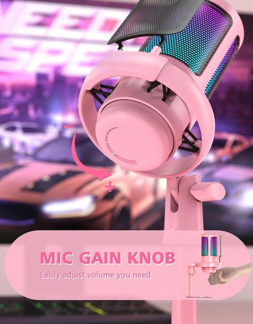 Load image into Gallery viewer, Gaming Microphone, RGB Condenser Mic with Touch Mute &amp; Gain Knob

