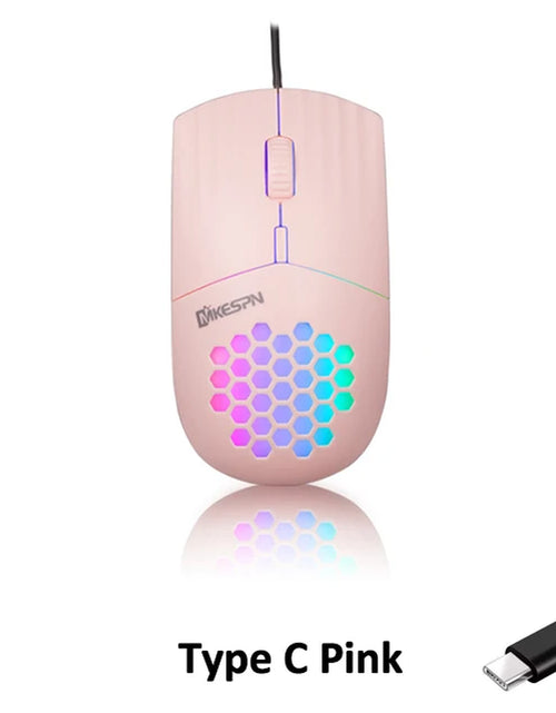 Load image into Gallery viewer, Wired RGB Backlit Honeycomb Shell Gaming Mouse
